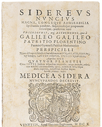<b>Gonnelli:</b> Galileo, Sidereus nuncius. 1610. Starting price € 100.000 