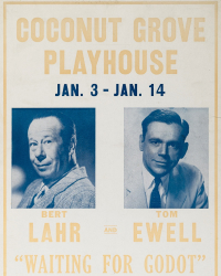 <b>Doyle, Nov. 5:</b> The original Coconut Grove Playhouse poster for Waiting for Godot, possibly unique. $3,000 to $5,000.