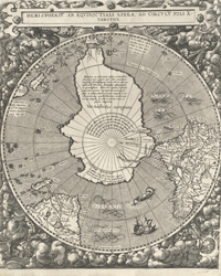 Old World Auctions (Sept 10):Lot 40. De Jode's Rare Polar Projections in A+ Condition (1593) Est. $40,000 - $50,000