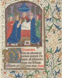 <b>Old World Auctions (Feb 11):</b><br>Lot 707. Hand-Colored Image of the Presentation of Jesus with Gilt Highlights (1450) Est. $1,600 - $1,900