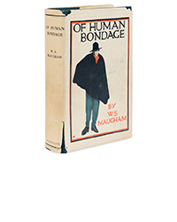 <b>Freeman’s, Nov. 13:</b> MAUGHAM, W. Somerset. <i>Of Human Bondage.</i> First English edition, presentation copy, inscribed by Maugham, in the rare suppressed dust-jacket. $40,000-50,000
