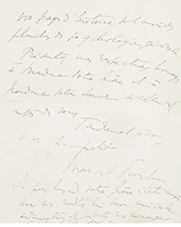 <b>Pandolfini, Nov. 18:</b> Interesting autograph from Proust to his dear little Daudet. € 3.000 / 4.000
