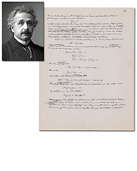 <b>University Archives, Nov. 19:</b><br>Lot 448 - Scarce Einstein AM on Unified Field Theory, 180+ Words & 11 Equations in His Hand! From His Published Article, "A Generalization of the Relativistic Theory of Gravitation" 
