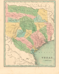 Old World Auctions (Sept 10):Lot 268. Bradford's Republic of Texas Showing Land Grants (1838) Est. $2,000 - $2,300
