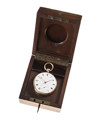 <b>Forum, Oct. 30:</b> Weddell (James).- Open face chronometer pocket watch, owned by James Weddell, Grant, Fleet Street, 1811. £15,000 to £20,000.