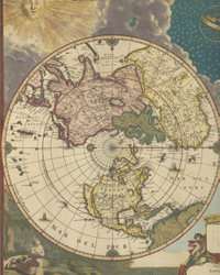 <b>Old World Auctions (Feb 11):</b><br>Lot 11. Blaeu's Superb World Map on a Polar Projection (1695) Est. $5,500 - $7,000