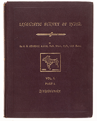 <b>Forum, Feb. 19:</b> Lot 146<br>Grierson (Sir George Abraham). <i>Linguistic Survey of India,</i> 11 vol. in 20, folding maps, original cloth, Calcutta, Superintendent Government Printing, 1903-28. £2,000-3,000