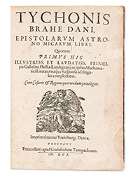 <b>Swann, Oct. 23:</b> Lot 34: Tycho Brahe, <i>Epistolarum Astronomicarum Libri,</i> first edition, 1610.