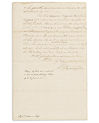 <b>Swann, Nov. 20:</b> Lot 23<br>George Washington, Autograph Letter Signed anticipating the coming British campaign against Philadelphia, 1777.