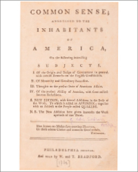<b>Bonhams: Consign With Us Today<br>First Expanded Edition of Common Sense. Paine, Thomas. Sold for US$76,700.