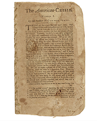 <b>Bonhams, Oct. 13-23:</b> These are the Times that Try Men's Souls, Thomas Paine. $80,000-$120,000