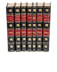 <b>Sotheby’s:</b> Winston Churchill. First edition of <i>War Speeches,</i> Cassell and Company, Ltd., 1941. Set of 7 volumes. 5,500 USD.