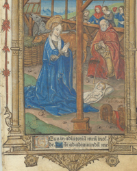 Old World Auctions (Sept 10):Lot 660. Superb Hand-Colored Image of the Nativity (1502) Est. $800 - $950