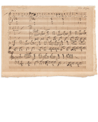 <b>Swann, Nov. 6:</b> Lot 166: Franz Schubert, Autograph Musical Manuscript, fragment from <i>Die Taucher,</i> 1813.
