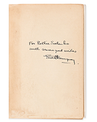 <b>Swann, Oct. 23:</b> Lot 324: Ernest Hemingway, <i>For Whom the Bell Tolls,</i> inscribed first edition, 1940.