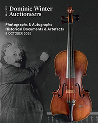Dominic WinterPhotographs & AutographsHistorical Documents & ArtefactsWednesday 8 October 2025