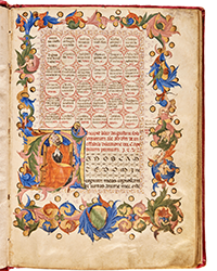 <b>Sotheby’s, Dec. 9:</b> Saint Augustine. <i>Soliloquia</i> – Pseudo-Bernard. <i>Tractatus de interiori domo seu de conscientia aedificanda</i> – St Anselmus. <i>Orationes, </i>Italy, 1375. £200,000 to £300,000.