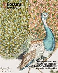 <B><CENTER>Forum Auctions<br>Natural History: The remaining stock of Antiquariaat Junk, 1899-2026<br>25 March 2026</center></b>