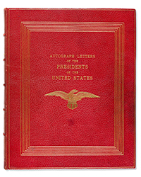 <b>Swann, Nov. 6:</b> Lot 93: Autograph album containing 29 autograph letters signed by each president from Washington to Coolidge, 1785-1945.