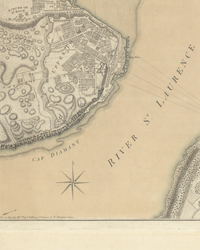 <b>Old World Auctions (Nov 12):</b><br>Lot 104. Important Revolutionary War Plan of Battle of Quebec in Contemporary Color (1776) Est. $4,000 - $4,750