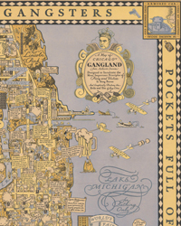 Old World Auctions (Sept 10):Lot 234. Rare Pictorial Map of Chicago Gang Wars During Prohibition (1931) Est. $12,000 - $15,000