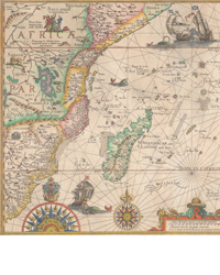<b>Old World Auctions (Nov 12):</b><br>Lot 647. The Earliest and Most Decorative Map of the East Coast of Africa (1596) Est. $3,000 - $3,750