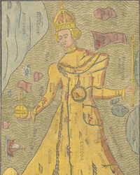 <b>Old World Auctions (Nov 12):</b><br>Lot 374. Bunting's Map of Europe Depicted as the Queen of the World (1589) Est. $2,000 - $2,400