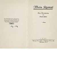 <b>Pandolfini, Nov. 18:</b> Hitler, Adolf. Mein Kampf. Monaco, Franz Eher, 1925-27. € 15.000 / 20.000