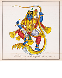 <b>Forum, Feb. 19:</b> Lot 57<br>[Album and Treatise on Hinduism], manuscript treatise on Hinduism in French, 31 watercolours of Hindu deities, Pondicherry, 1865. £3,000-4,000