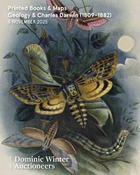 <b><center>Dominic Winter<br>Printed Books & Maps, Geology & Charles Darwin<br>5th November, 2025</center></b>