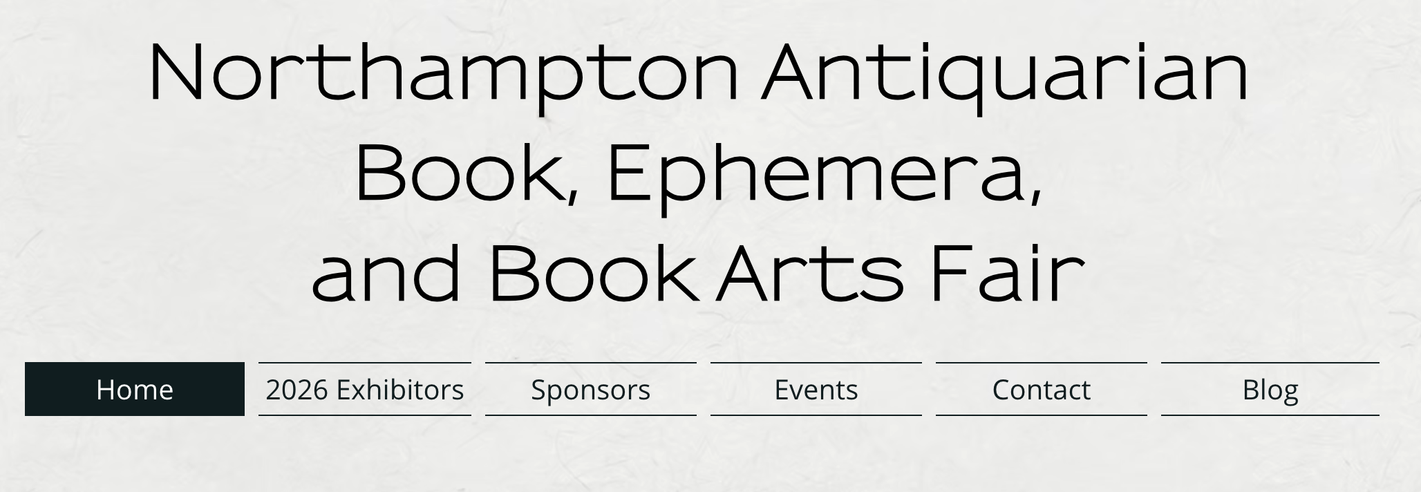 The 2026 Northampton Book Antiquarian Book, Ephemera, and Book Arts Fair, the tenth edition, will be Friday, November 20th
