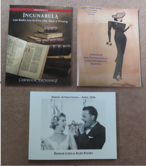 Three New Catalogues Reviewed This Month