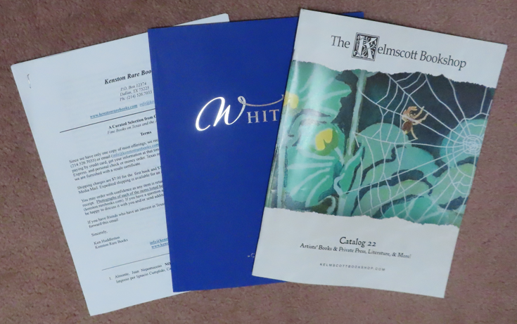 Three New Catalogues Reviewed This Month