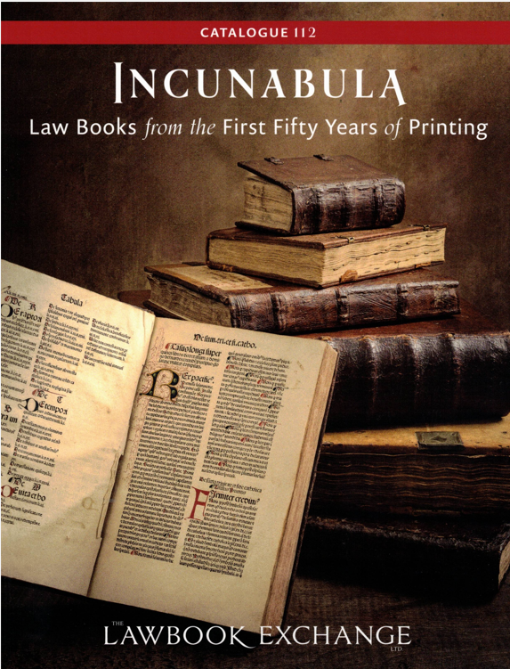 Incunabula from The Lawbook Exchange