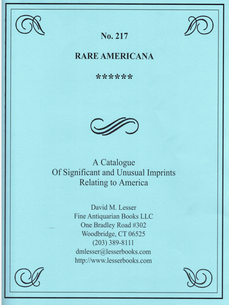 Rare Americana from David M. Lesser.